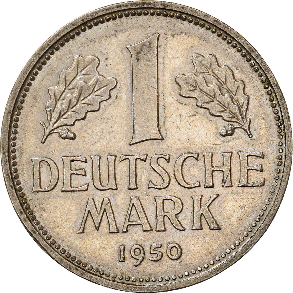 Moneta, Niemcy - RFN, Mark, 1950, Munich, AU(50-53), Miedź-Nikiel, KM:110