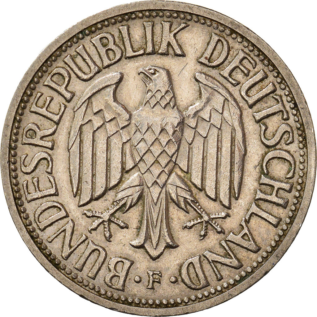 Moneda, ALEMANIA - REPÚBLICA FEDERAL, Mark, 1950, Stuttgart, MBC+, Cobre -