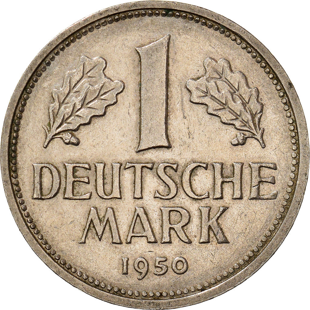 Moneda, ALEMANIA - REPÚBLICA FEDERAL, Mark, 1950, Stuttgart, MBC+, Cobre -