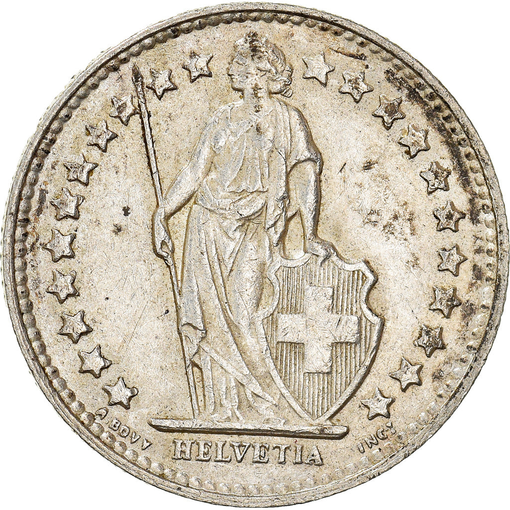 Münze, Schweiz, 1/2 Franc, 1952, Bern, SS+, Silber, KM:23