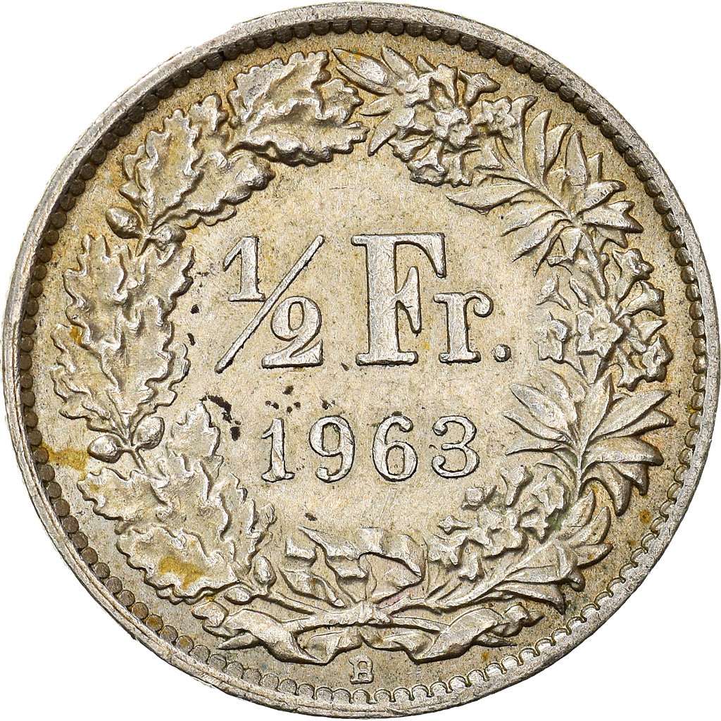 Moneda, Suiza, 1/2 Franc, 1963, Bern, EBC, Plata, KM:23