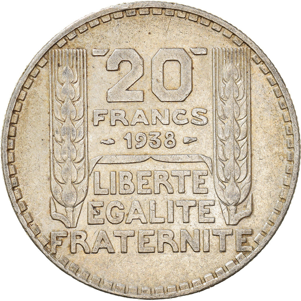 Coin, France, Turin, 20 Francs, 1938, Paris, AU(50-53), Silver, KM:879