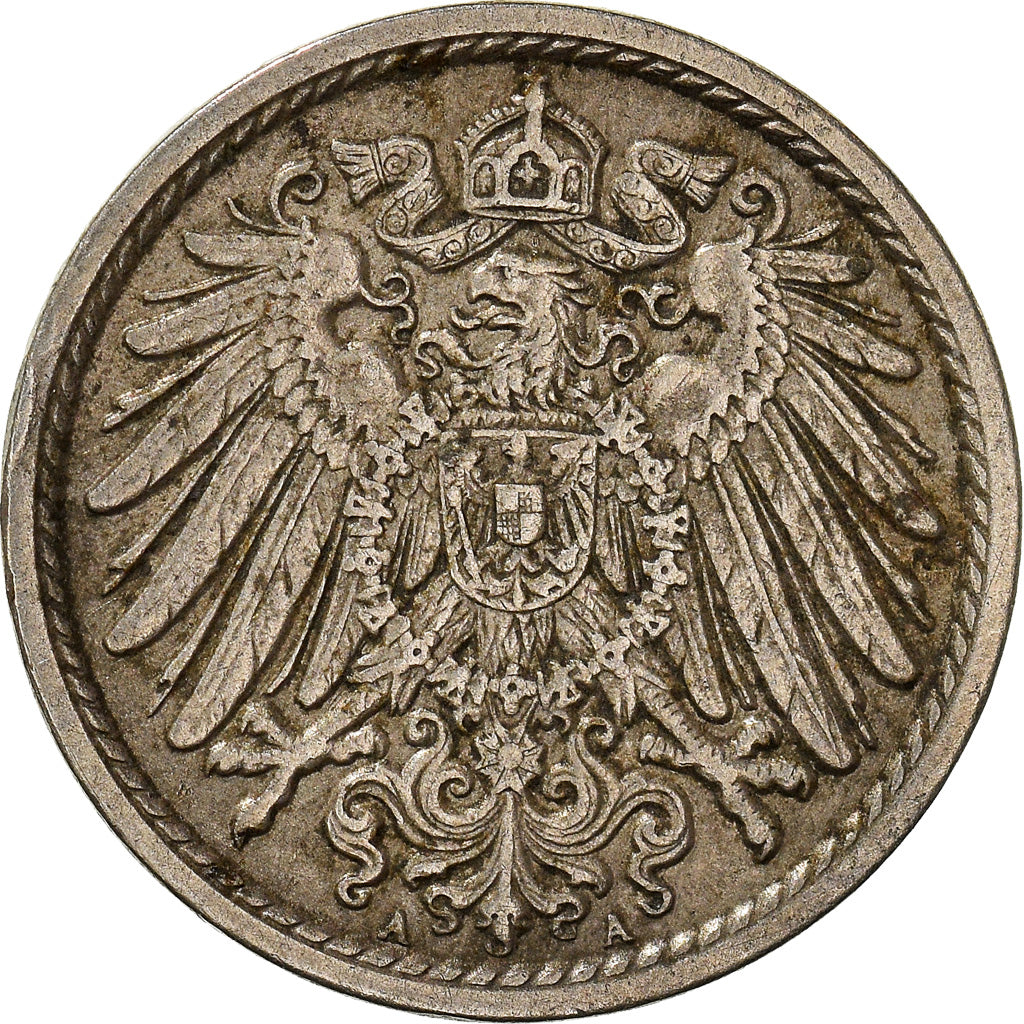 Coin, GERMANY - EMPIRE, Wilhelm II, 5 Pfennig, 1913, Berlin, EF(40-45)