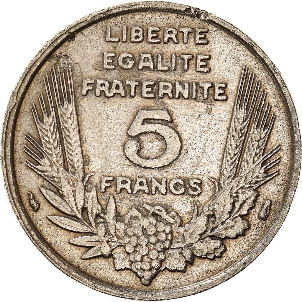 Coin, France, Bazor, 5 Francs, 1933, Paris, EF(40-45), Nickel, KM:887