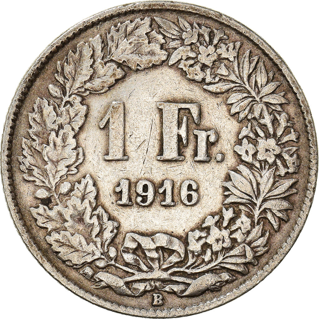 Coin, Switzerland, Franc, 1916, Bern, EF(40-45), Silver, KM:24