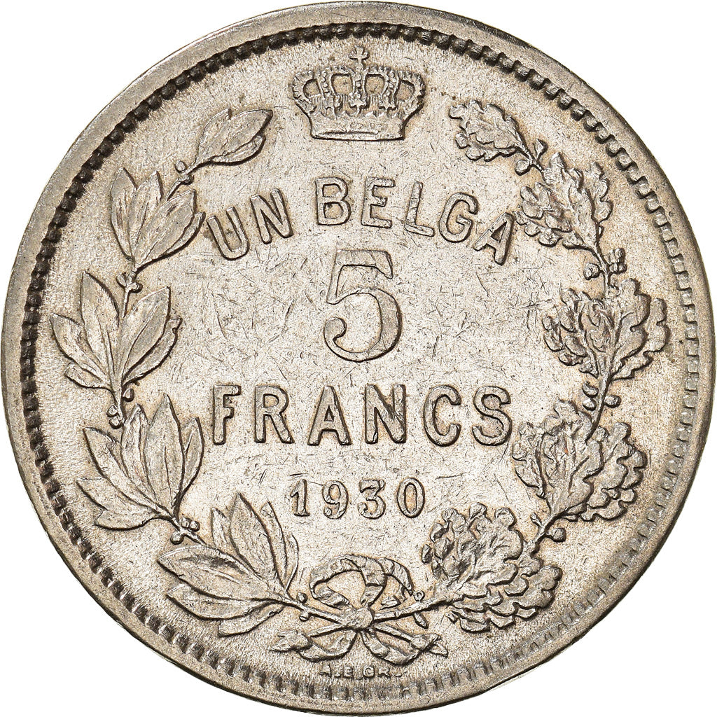 Monnaie, Belgique, 5 Francs, 5 Frank, 1930, TTB+, Nickel, KM:97.1
