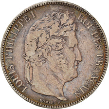 Coin, France, Louis-Philippe, 5 Francs, 1834, Lille, VF(30-35), Silver