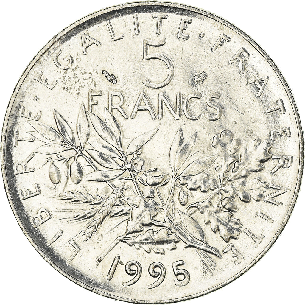 Coin, France, Semeuse, 5 Francs, 1995, Paris, AU(55-58), Nickel Clad