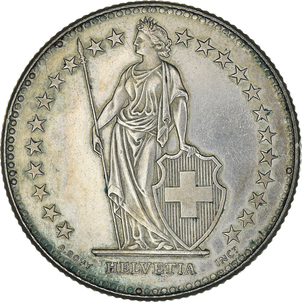 Moneta, Svizzera, 2 Francs, 1989, Bern, BB, Rame-nichel, KM:21a.3