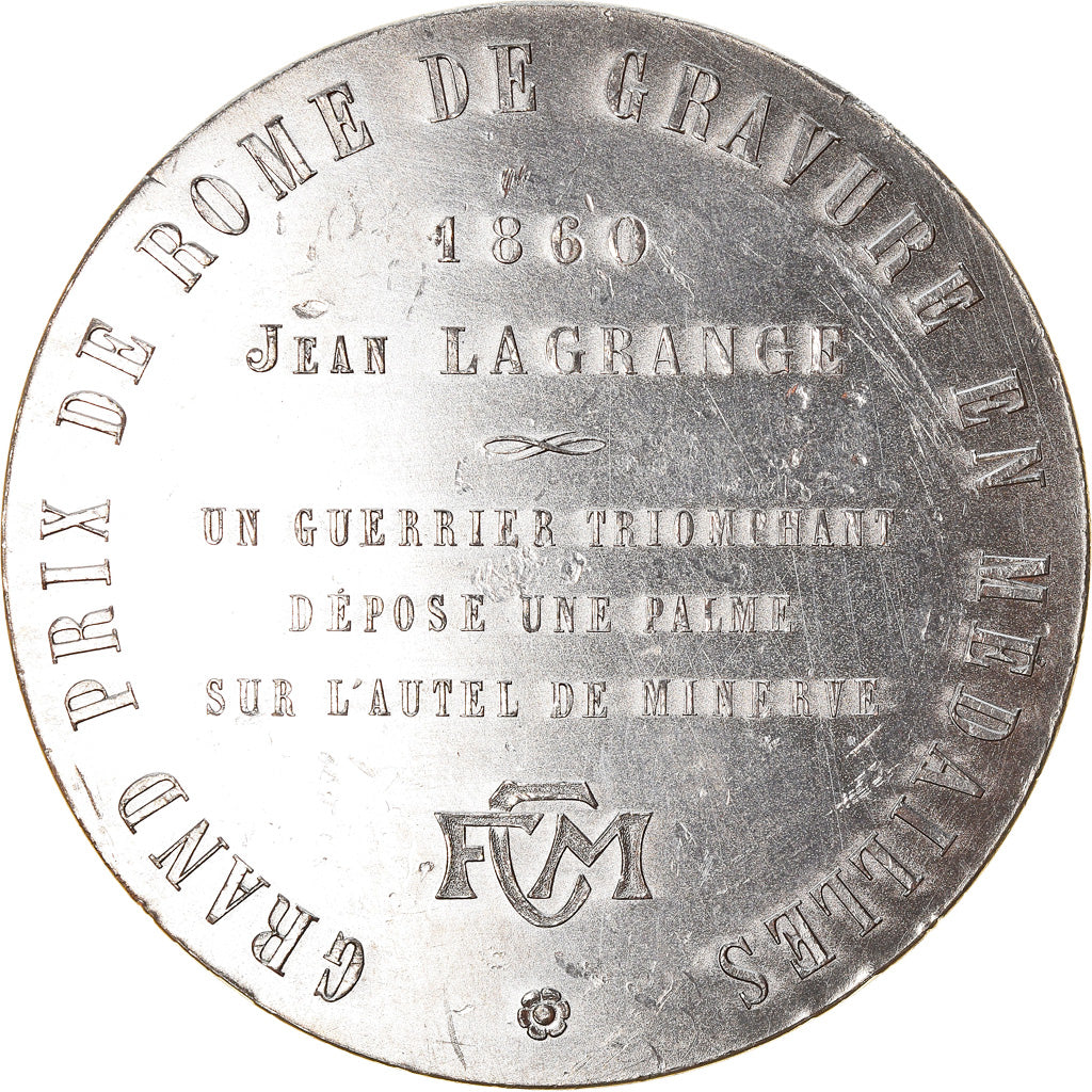 Francia, medaglia, Gravure, Grand Prix de Rome, Guerrier Triomphant, Arts &
