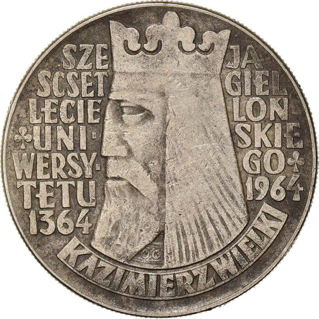 Moneta, Polonia, 10 Zlotych, 1964, Warsaw, BB, Rame-nichel, KM:52.2