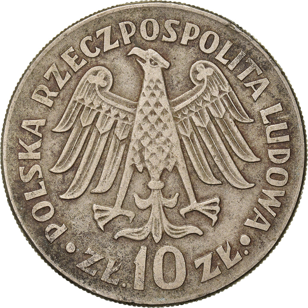 Moneta, Polonia, 10 Zlotych, 1964, Warsaw, BB, Rame-nichel, KM:52.2