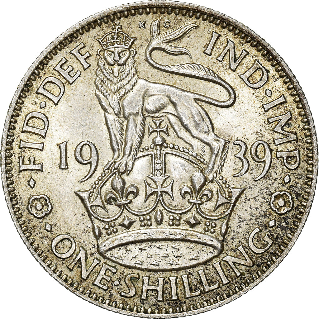 Coin, Great Britain, George VI, Shilling, 1939, AU(50-53), Silver, KM:853