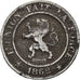 Moneda, Bélgica, Leopold I, 10 Centimes, 1862, BC+, Cobre - níquel, KM:22