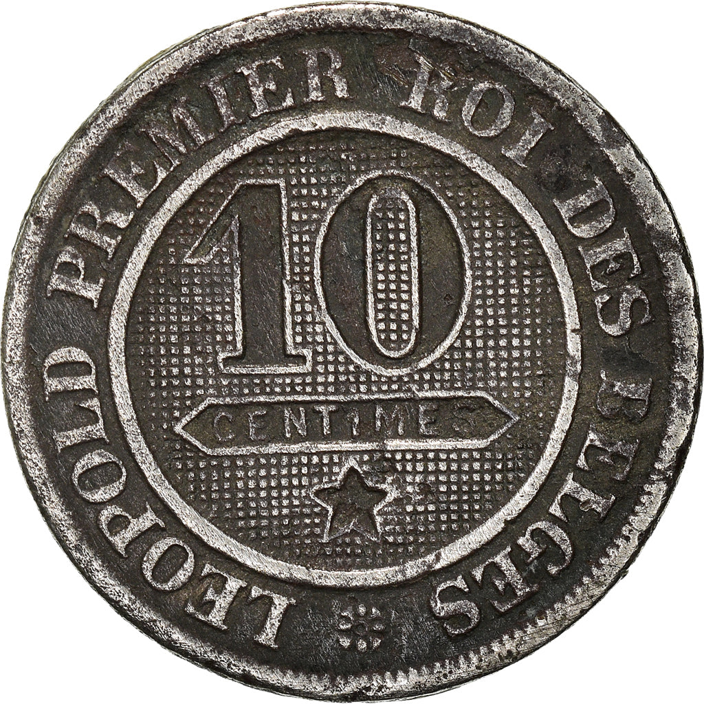 Moneda, Bélgica, Leopold I, 10 Centimes, 1862, BC+, Cobre - níquel, KM:22