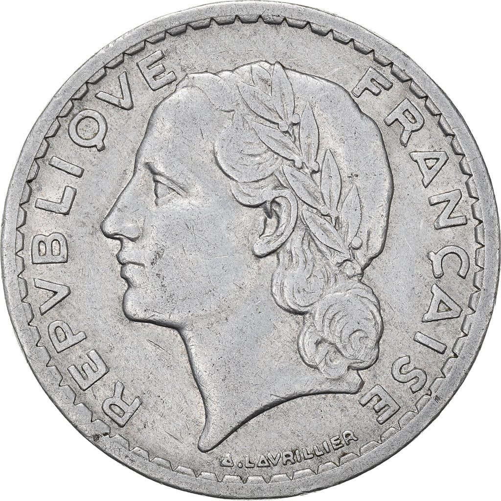 Coin, France, Lavrillier, 5 Francs, 1948, Paris, EF(40-45), Aluminum, KM:888b.1