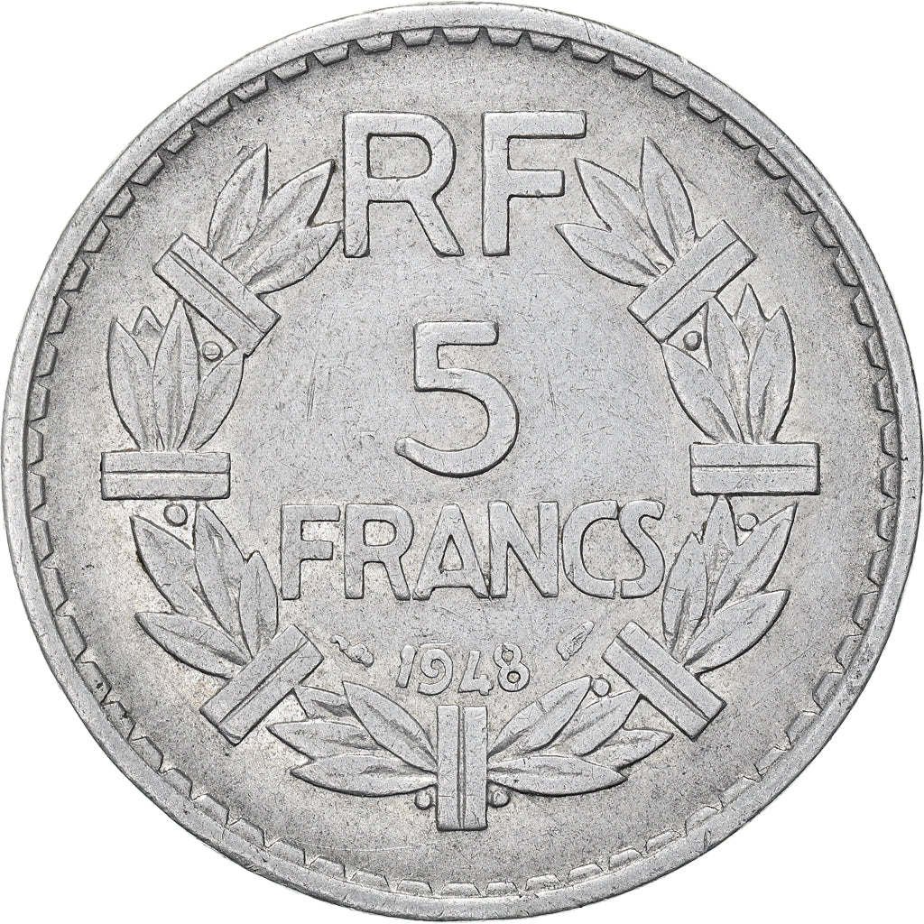 Coin, France, Lavrillier, 5 Francs, 1948, Paris, EF(40-45), Aluminum, KM:888b.1