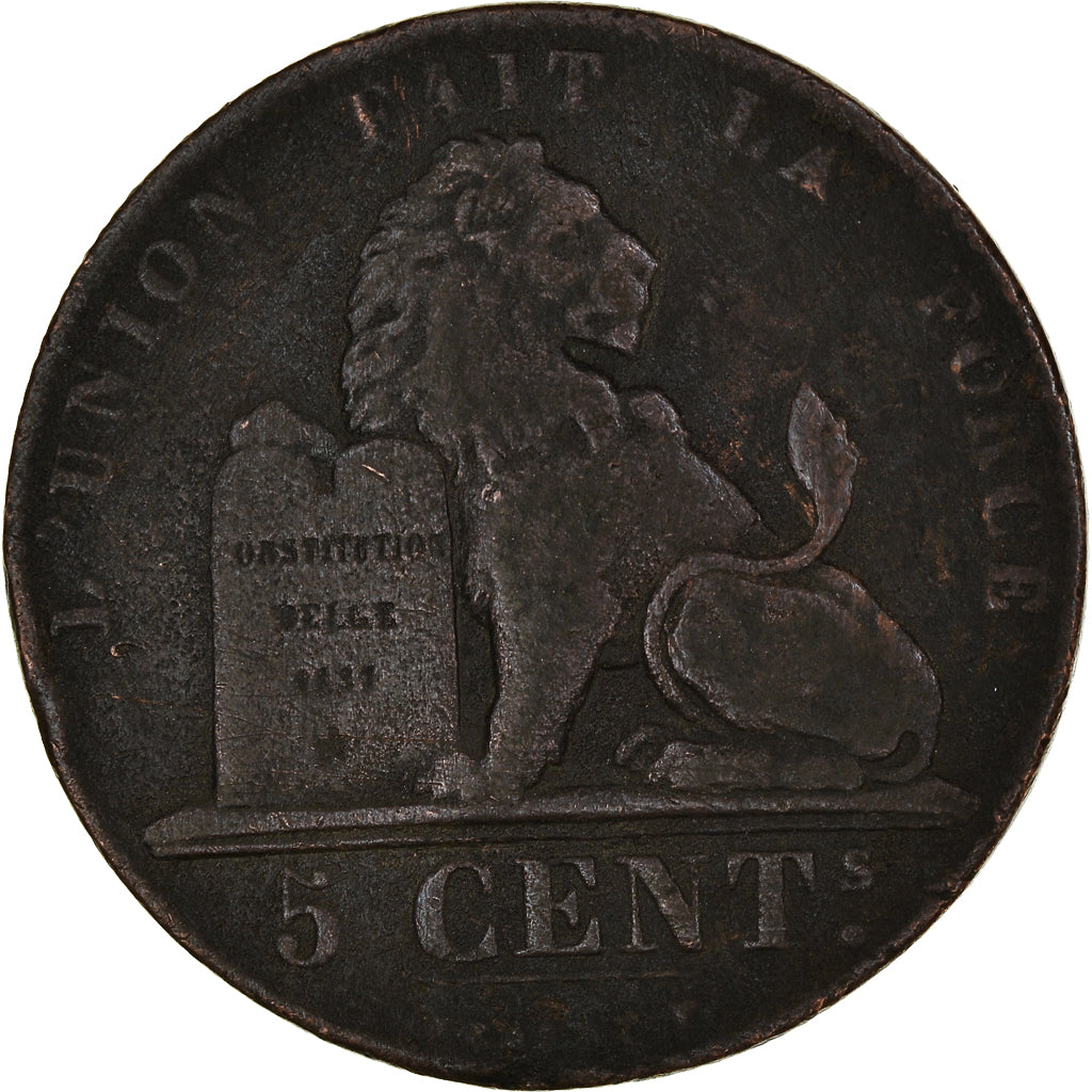 Monnaie, Belgique, Leopold I, 5 Centimes, 1859, TB, Cuivre, KM:5.1