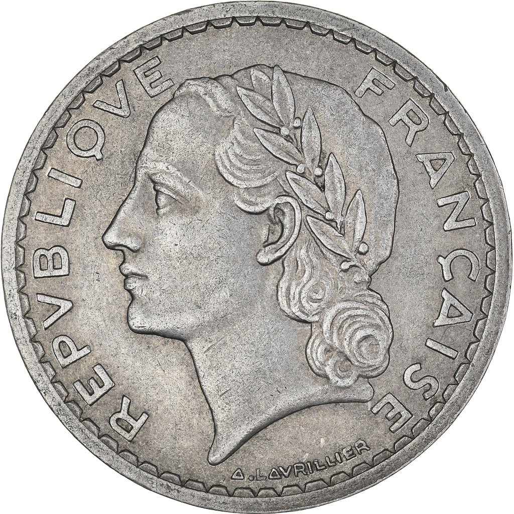 Coin, France, Lavrillier, 5 Francs, 1949, Beaumont - Le Roger, EF(40-45)