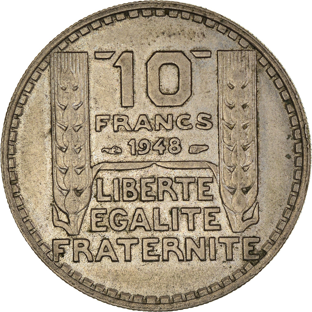 Münze, Frankreich, Turin, 10 Francs, 1948, Paris, SS, Kupfer-Nickel, KM:909.1