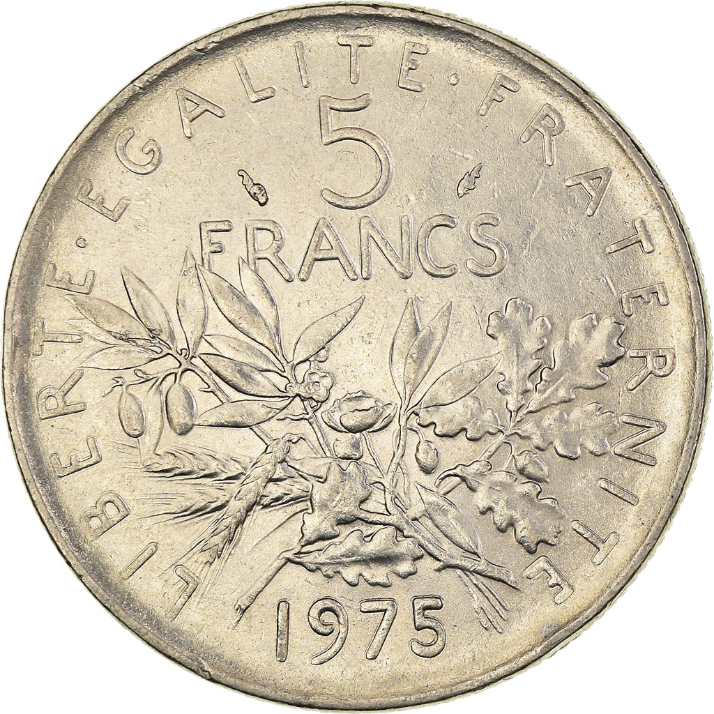 Monnaie, France, Semeuse, 5 Francs, 1975, Paris, TTB+, Nickel Clad
