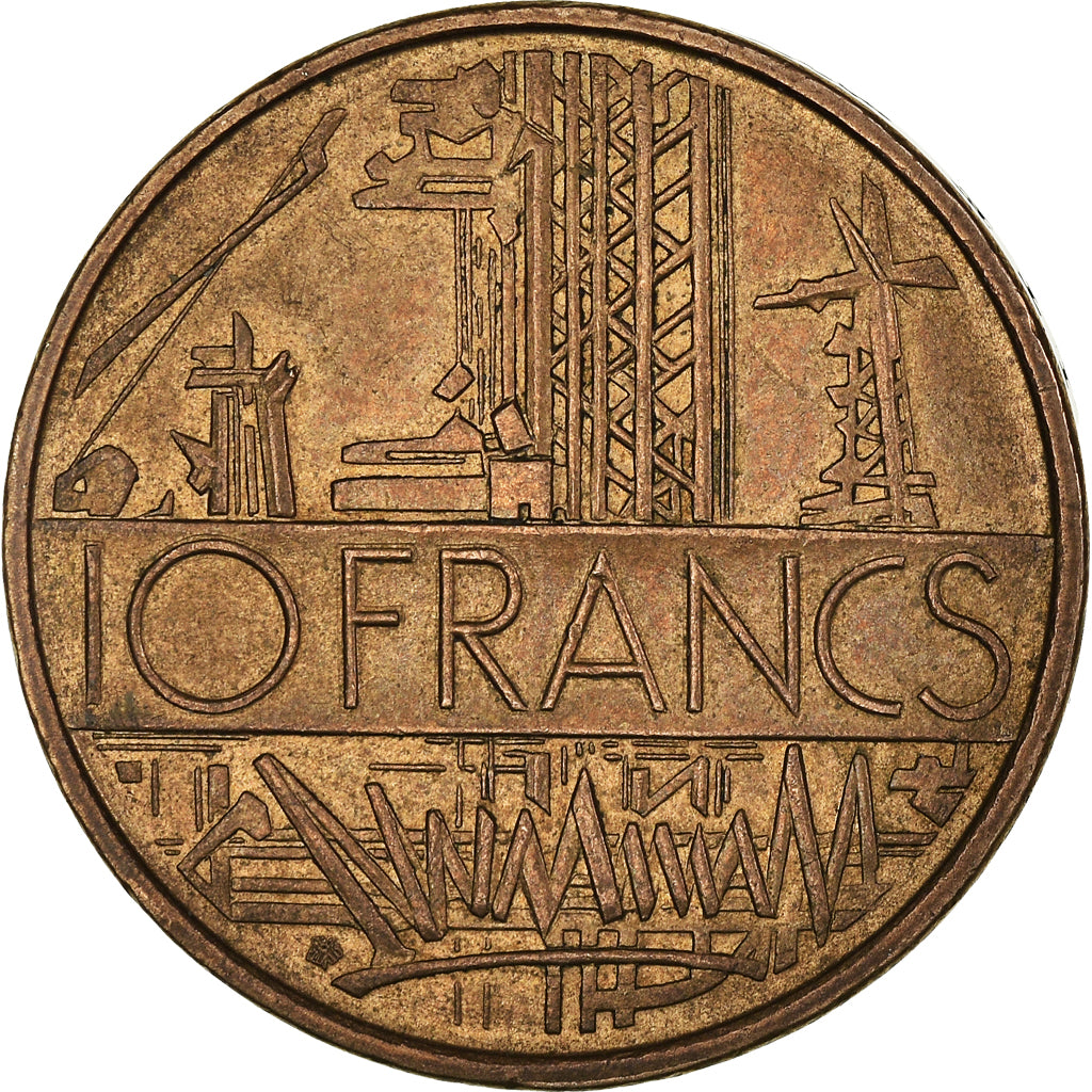 Coin, France, Mathieu, 10 Francs, 1975, Tranche B, AU(50-53), Nickel-brass