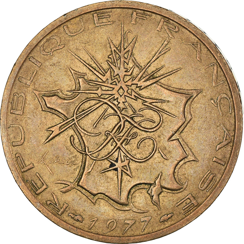Münze, Frankreich, Mathieu, 10 Francs, 1977, Tranche A, SS+, Nickel-brass
