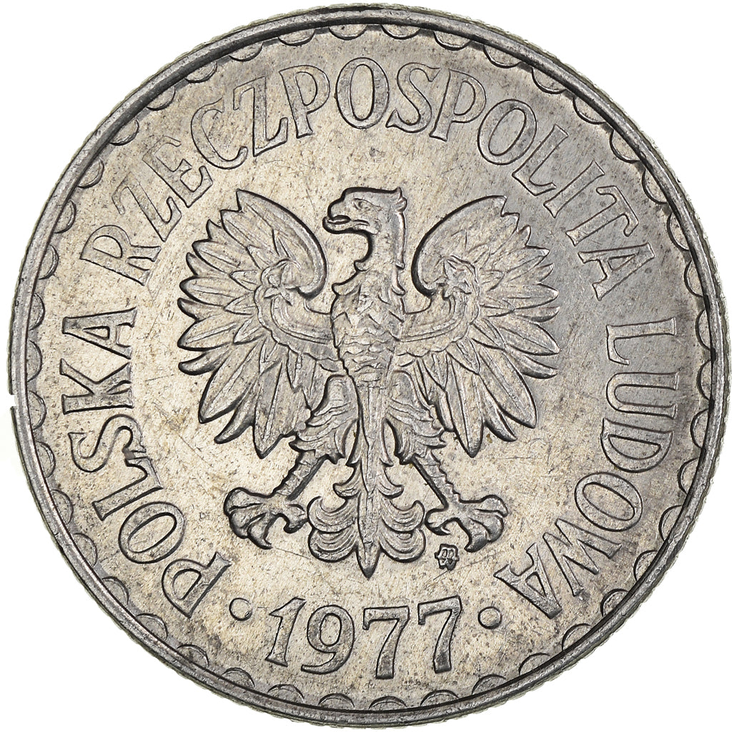 Moneta, Polonia, Zloty, 1977, Warsaw, SPL-, Alluminio, KM:49.1