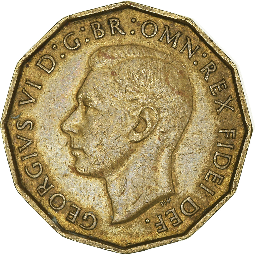 Monnaie, Grande-Bretagne, George VI, 3 Pence, 1952, TTB, Nickel-Cuivre, KM:873