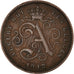 Moneta, Belgia, Albert I, 2 Centimes, 1912, EF(40-45), Miedź, KM:64