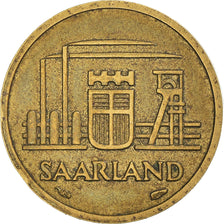Monnaie, Saare, 10 Franken, 1954, Paris, TTB, Bronze-Aluminium, KM:1