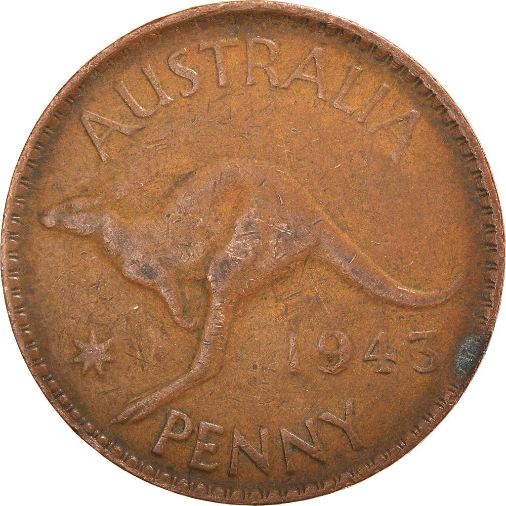 Monnaie, Australie, George VI, Penny, 1943, TTB, Bronze, KM:36