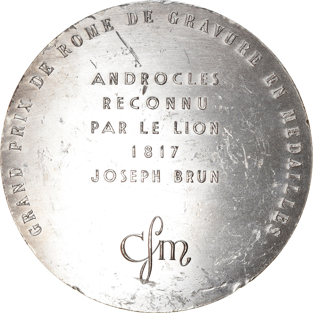 France, Medal, Gravure, Grand Prix de Rome, Androcles, Arts & Culture, 1976