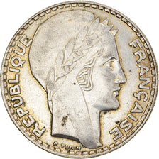 Coin, France, Turin, 20 Francs, 1933, Paris, Rameaux longs, AU(50-53), Silver