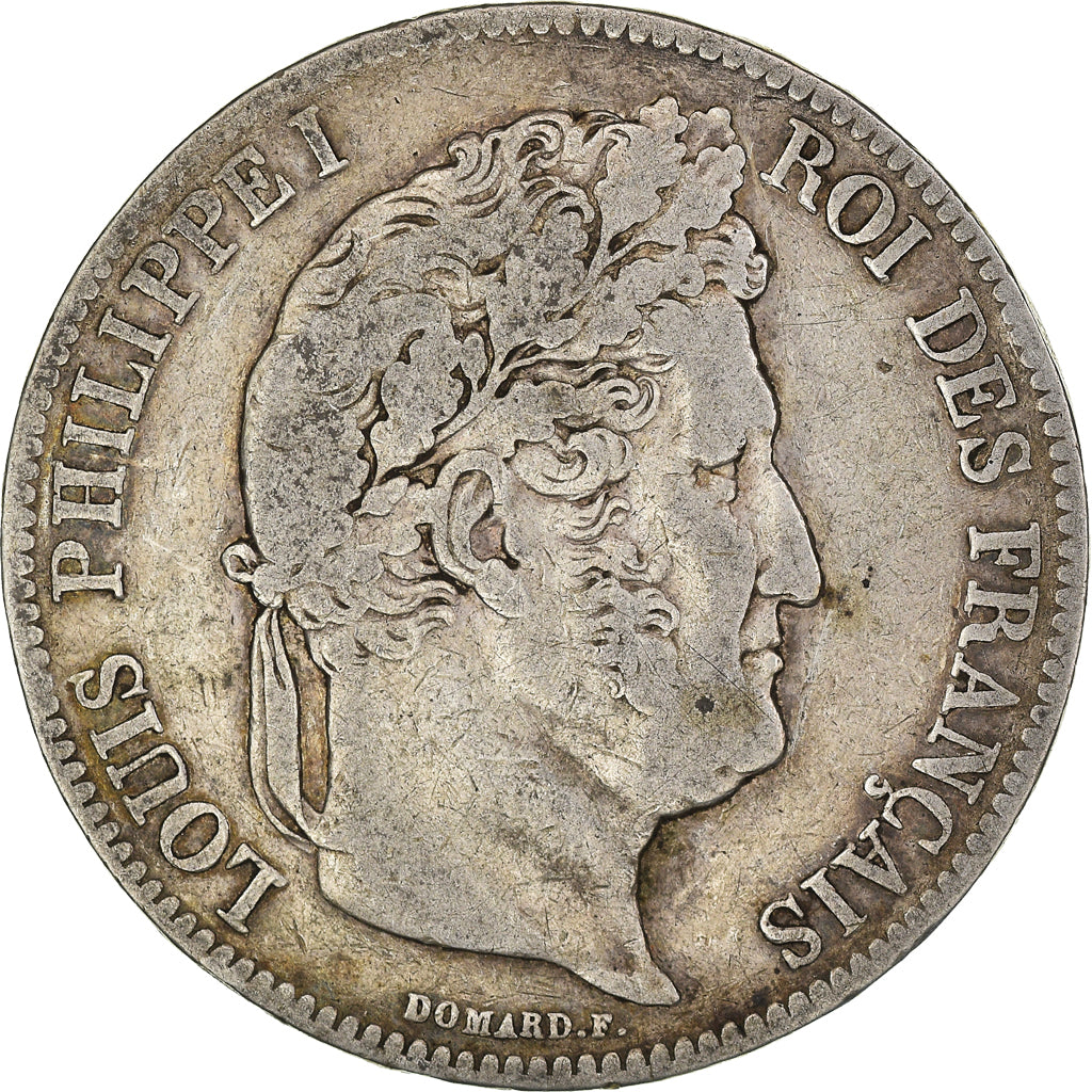 Moneta, Francia, Louis-Philippe, 5 Francs, 1839, Lille, MB, Argento, KM:749.13