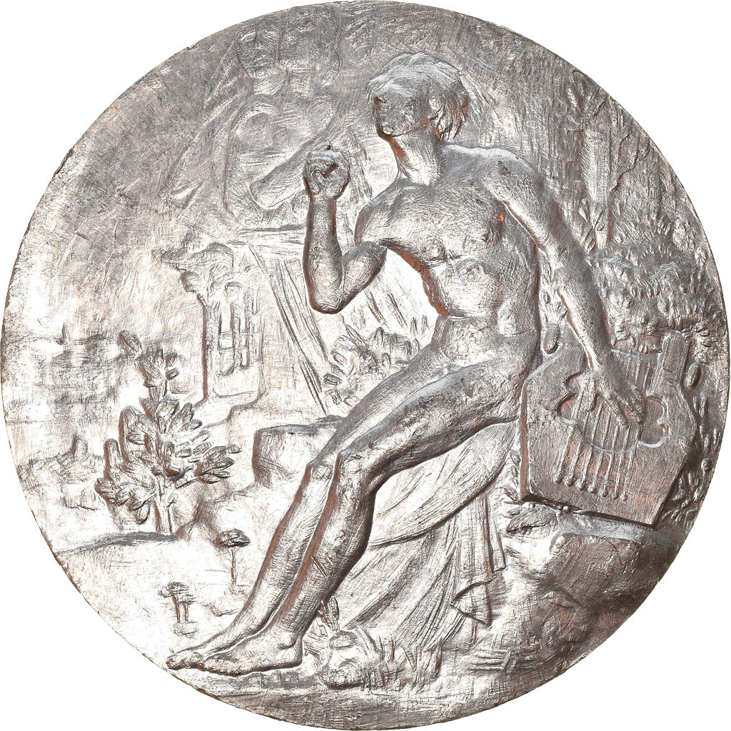 France, Médaille, Gravure, Grand Prix de Rome, L'Inspiration, Arts & Culture