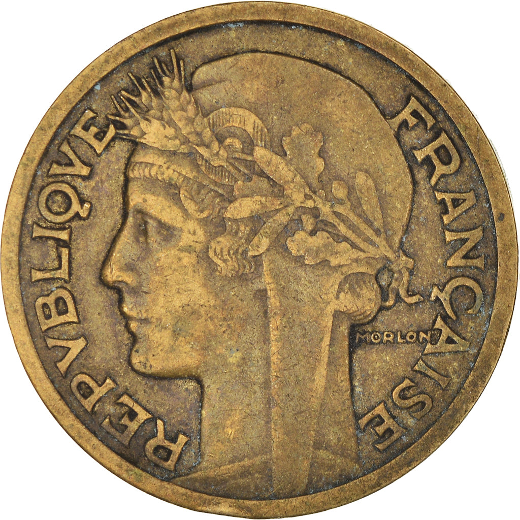 Munten, Frankrijk, Morlon, 2 Francs, 1934, ZF, Aluminum-Bronze, KM:886