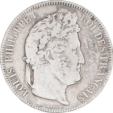 Moneta, Francia, Louis-Philippe, 5 Francs, 1839, Rouen, MB, Argento, KM:749.2