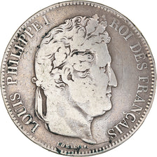 Coin, France, Louis-Philippe, 5 Francs, 1834, Lille, VF(20-25), Silver