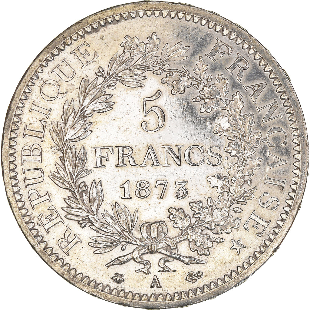 Munten, Frankrijk, Hercule, 5 Francs, 1873, Paris, PR, Zilver, KM:820.1