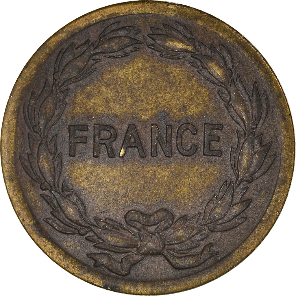 Coin, France, France Libre, 2 Francs, 1944, Philadelphia, EF(40-45), Brass