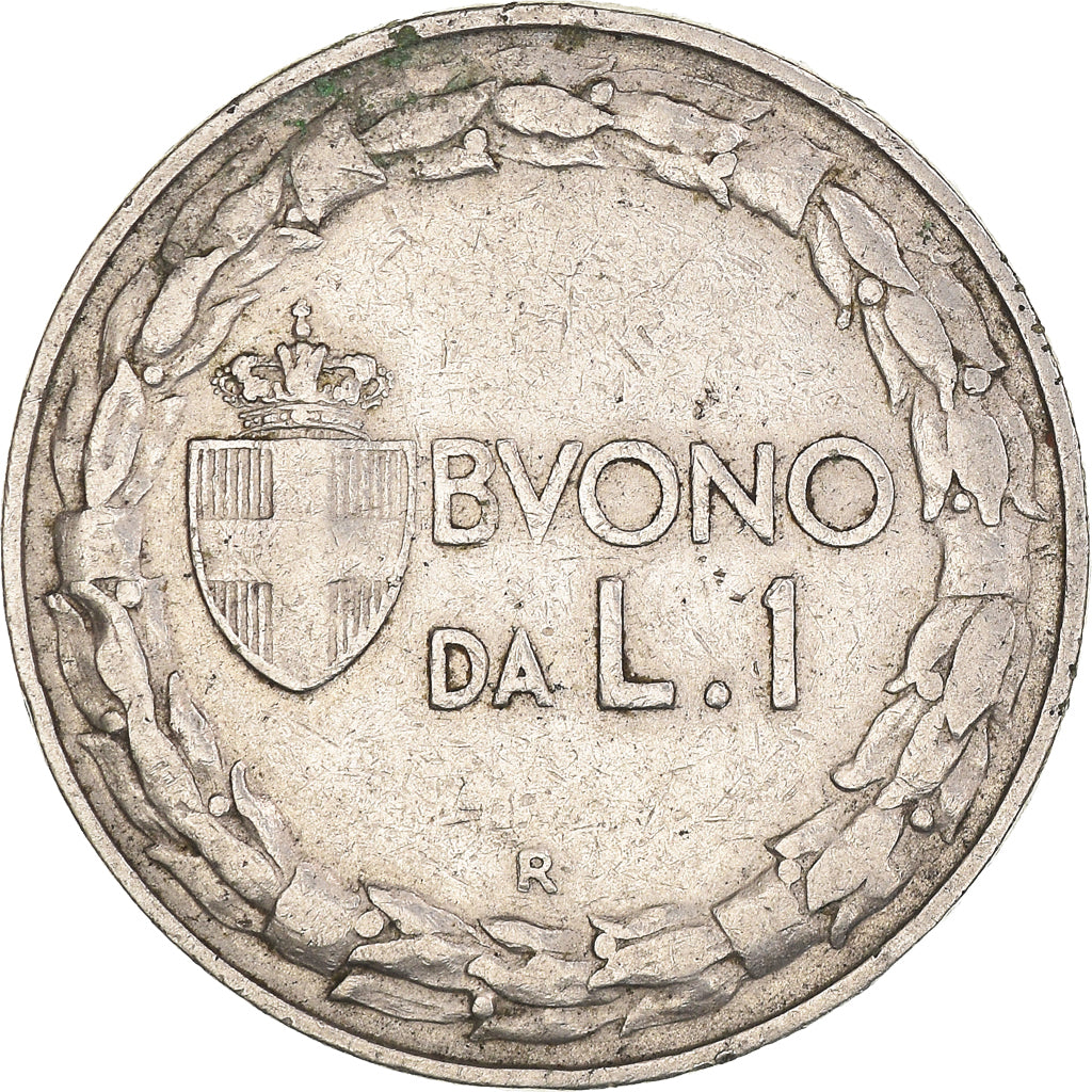Coin, Italy, Vittorio Emanuele III, Lira, 1924, Rome, EF(40-45), Nickel, KM:62