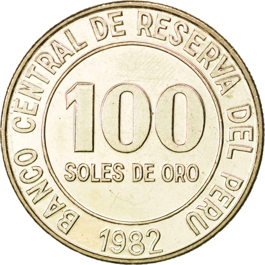 Coin, Peru, 100 Soles, 1982, MS(63), Copper-nickel, KM:283