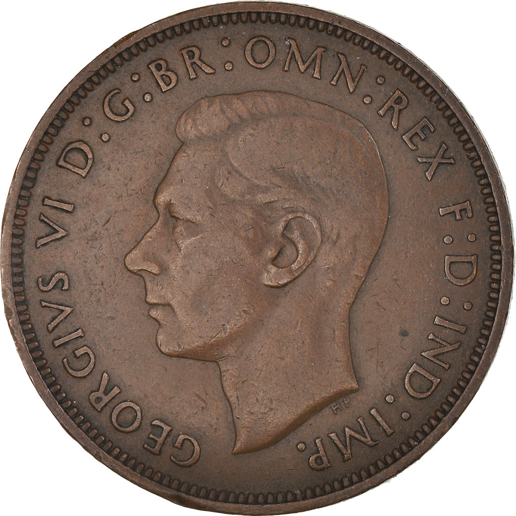 Monnaie, Grande-Bretagne, George VI, Penny, 1947, TTB+, Bronze, KM:845