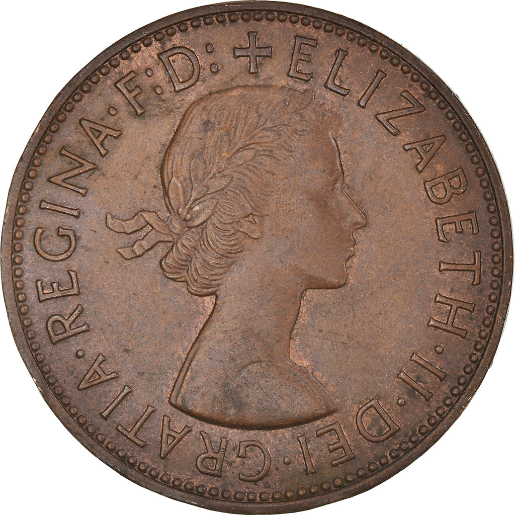 Coin, Great Britain, Elizabeth II, Penny, 1967, AU(50-53), Bronze, KM:897