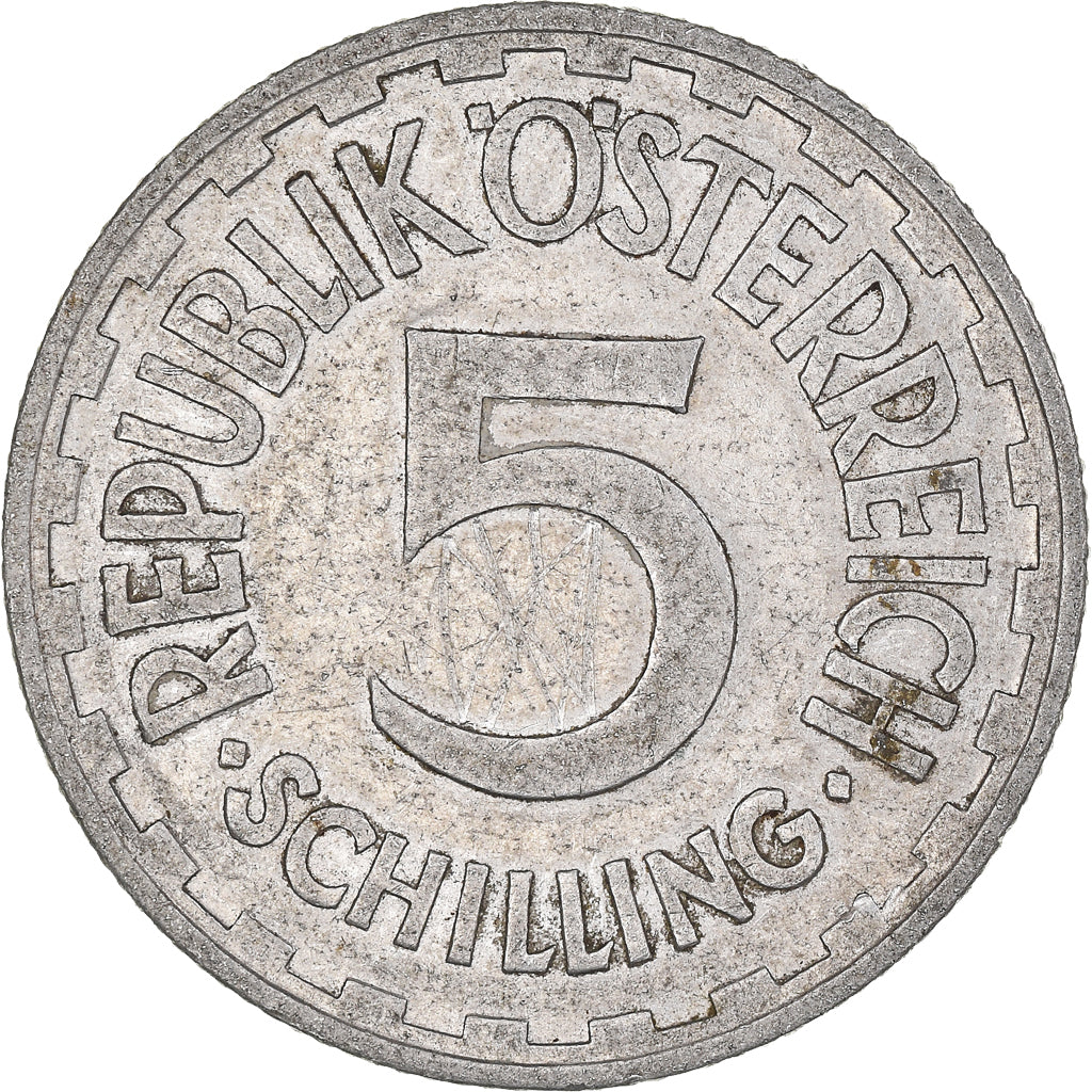 Munten, Oostenrijk, 5 Schilling, 1952, ZF+, Aluminium, KM:2879