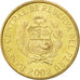 Monnaie, Pérou, Centimo, 2002, SPL, Laiton, KM:303.4