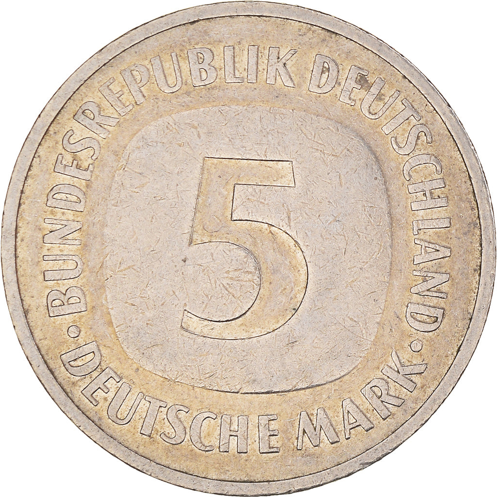Munten, Federale Duitse Republiek, 5 Mark, 1976, Hamburg, ZF, Copper-Nickel Clad