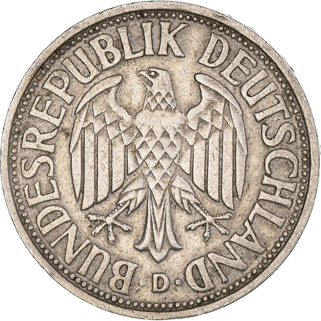 Moneta, GERMANIA - REPUBBLICA FEDERALE, Mark, 1950, Munich, BB, Rame-nichel