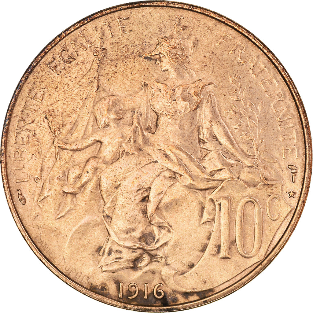 Monnaie, France, 10 Centimes, 1916, Madrid, SUP, Nickel, Gadoury:277